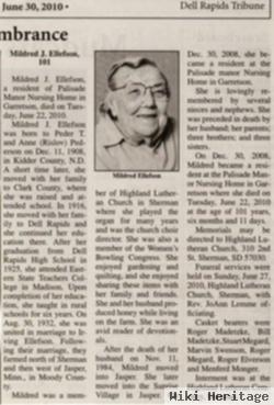 Mildred J. Pederson Ellefson