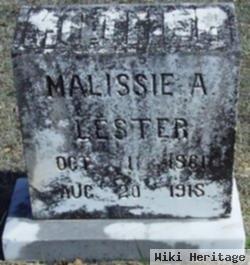 Malissa Abigail "malissie" Carroll Lester