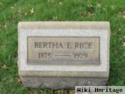 Bertha E Rice