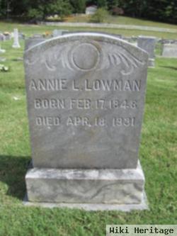 Annie Lucindy "lucy" Lowman Lowman