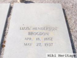 Elizabeth "lizzie" Henderson Brogdon