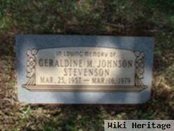 Geraldine M. Johnson Stevenson