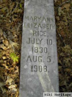 Mary Ann Elizabeth Rice