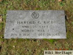 Harold G Rice