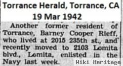 Barney Cooper Rieff, Sr