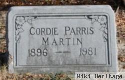 Cordelia Elizabeth "cordie" Parris Martin