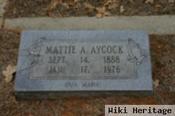 Martha Aluaetta "mattie" Moss Aycock