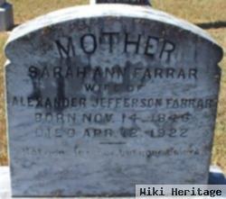 Sarah Ann Watson Farrar