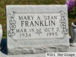 Mary A. "gean" Franklin