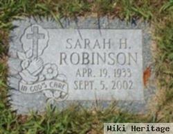 Sarah H Robinson