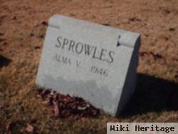 Alma V Sprowles