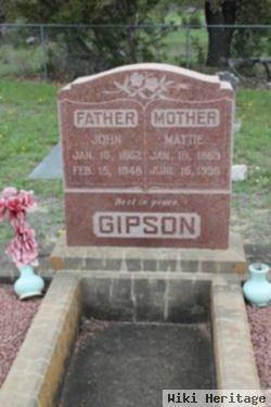 Mary Catherine "mattie" Felps Gipson