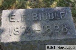 Ellis F Biddle