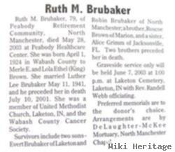 Ruth M Brown Brubaker