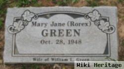 Mary Jane Rorex Green