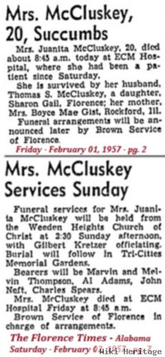 Juanita Gist Mccluskey