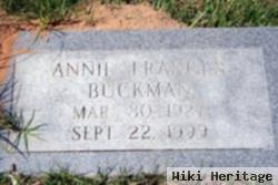 Annie Frances Barrett Buckman