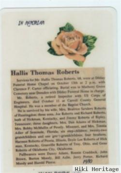 Hallis Thomas "big Ted" Roberts