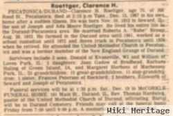 Clarence H Roettger