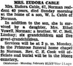 Eudora Octavia "tavia" Bell Cable