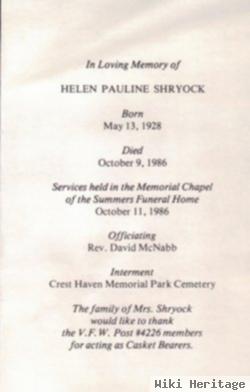 Helen Pauline Eckel Shryock