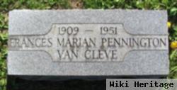 Frances Marion Pennington Van Cleve