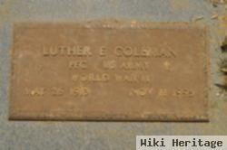 Pfc Luther E Coleman