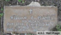 William F Plant
