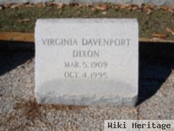 Virginia White Davenport Dixon