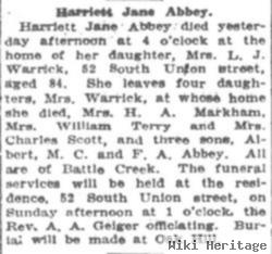 Harriett Jane Mcnamara Abbey