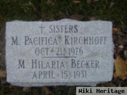 Sr M Hilaria Becker