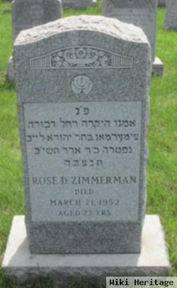 Rose D Zimmerman