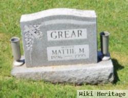 Mattie M Thomas Grear