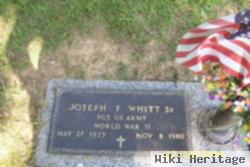 Joseph F Whitt, Sr