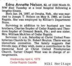 Edna Annette Snyder Nelson