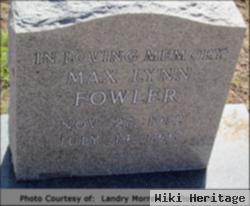 Max Lynn Fowler