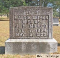 Martha Jane "mattie" Luper Miller