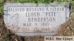 Lloyd "pete" Henderson