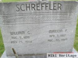 Marion F Yeater Schreffler