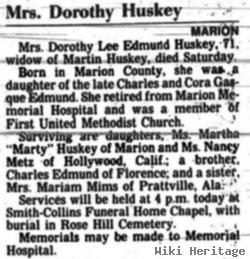 Dorothy Lee "dottie" Edmund Huskey