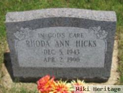 Rhoda Ann Hicks