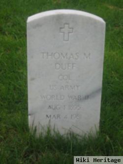 Thomas M Duff