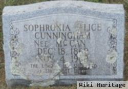 Sophronia Alice Mccan Cunningham