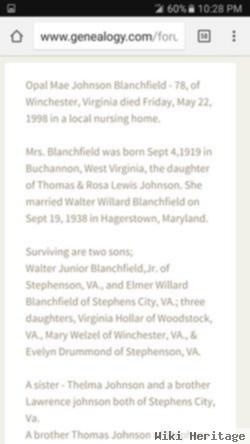 Opal May Johnson Blanchfield