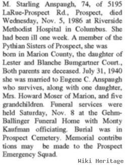 Marjorie Starling Court Anspaugh