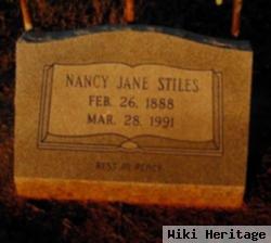 Nancy Jane "nannie" Edwards Stiles