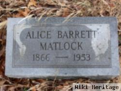 Alice Barrett Matlock