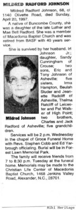 Mildred Louise Radford Johnson