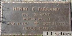 Pfc Henry E. Farrand