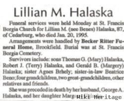 Lillian M. Benes Halaska